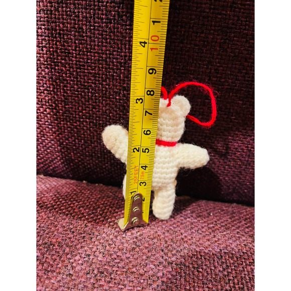 Vintage Christmas tiny bear ornament - Picture 3 of 4